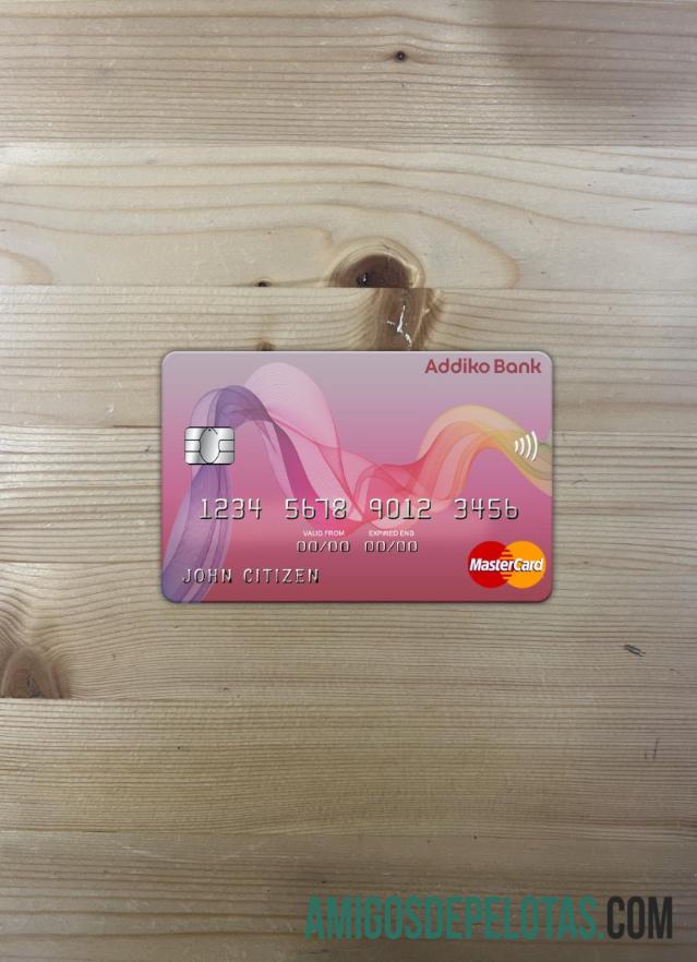 Bósnia e Herzegovina Addiko Bank Mastercard Photolook Front amostra